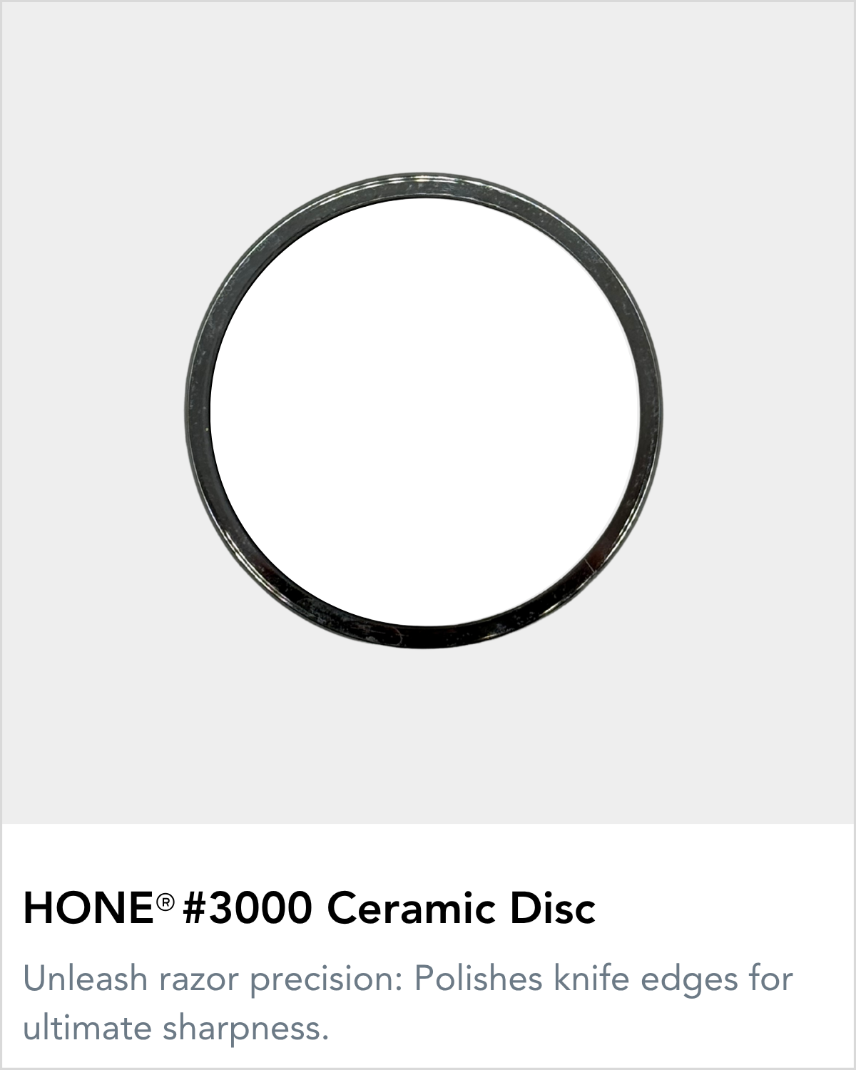 HONE #3000 Ceramic Honing Disc shown front-on