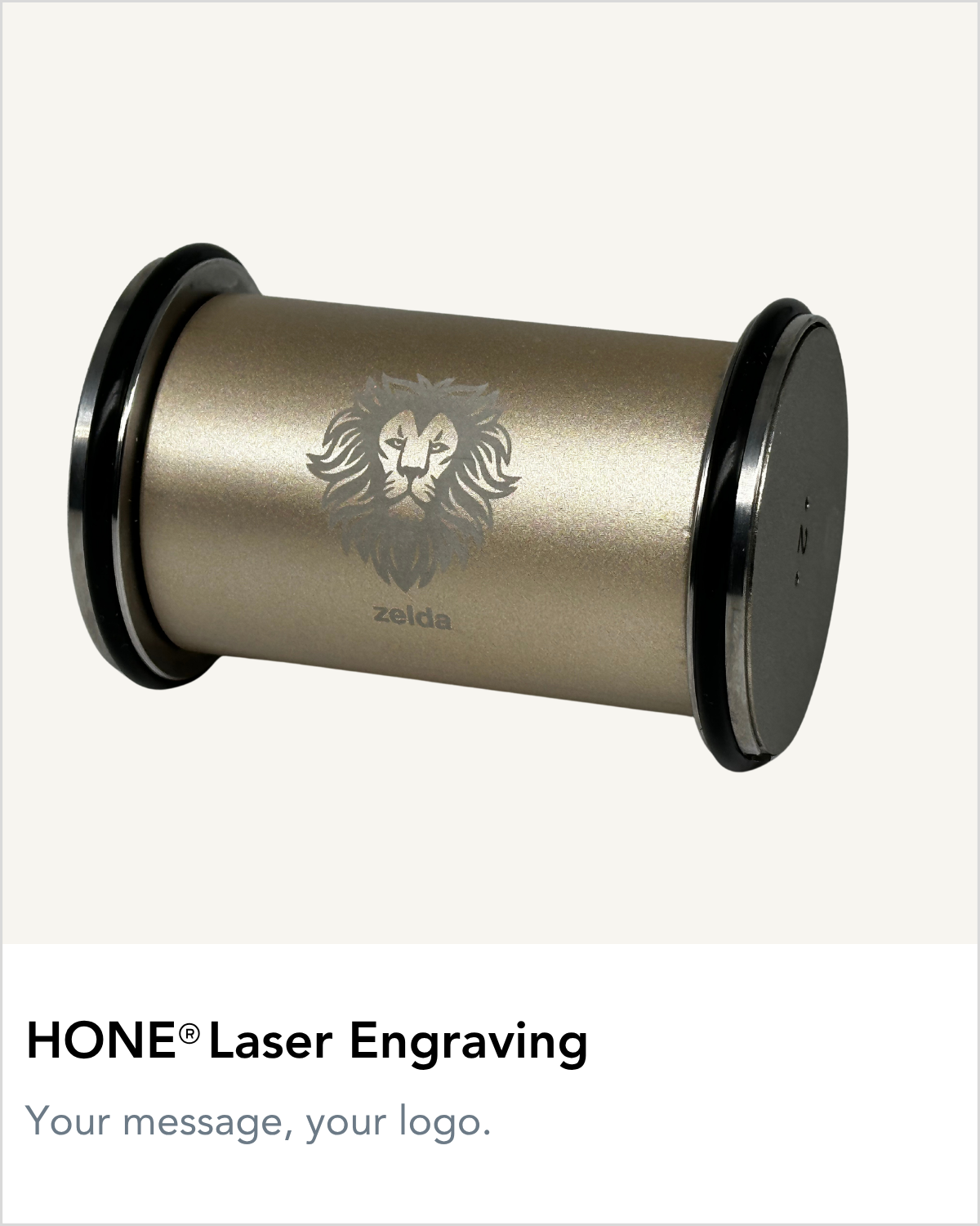 Custom Laser Engraving: Your Message, Your Logo on an ivory background