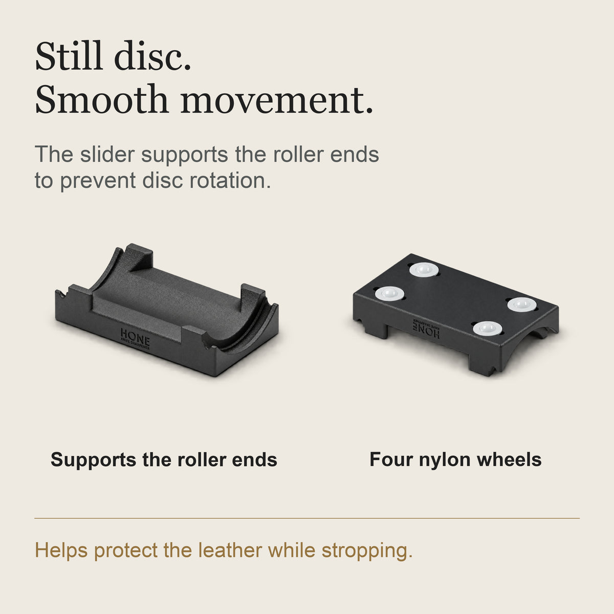 HONE Vertical Strop - Slider and Wheels