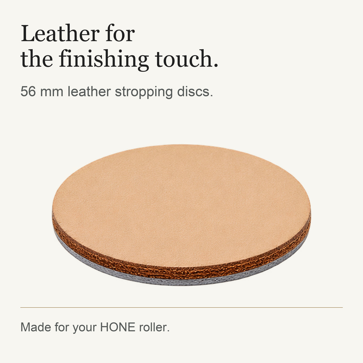 HONE Vertical Strop - Leather Stropping Disc