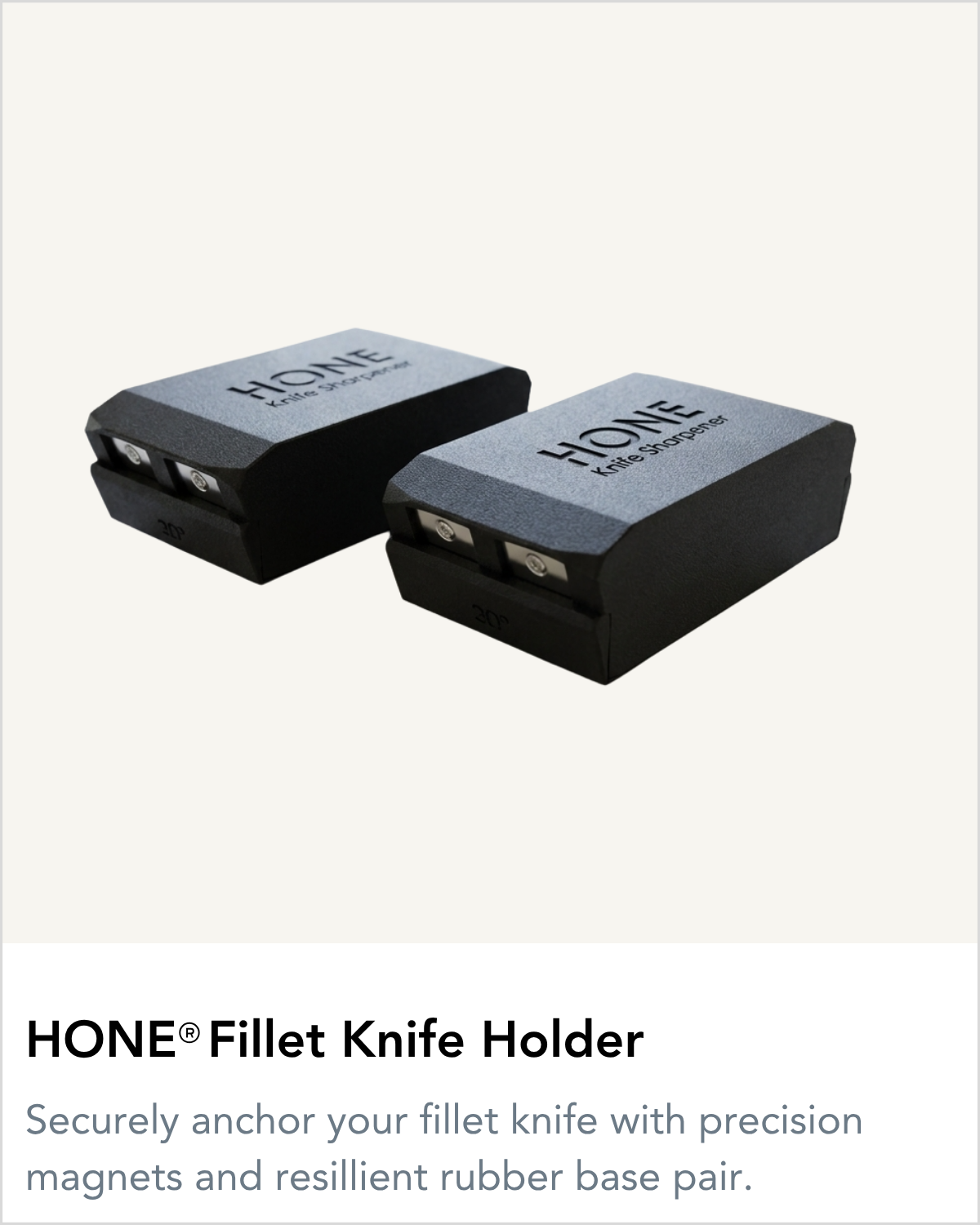 HONE Fillet Knife Holder on an ivory background