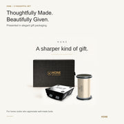HONE Knife Sharpener roller and knife holder with gift presentation box