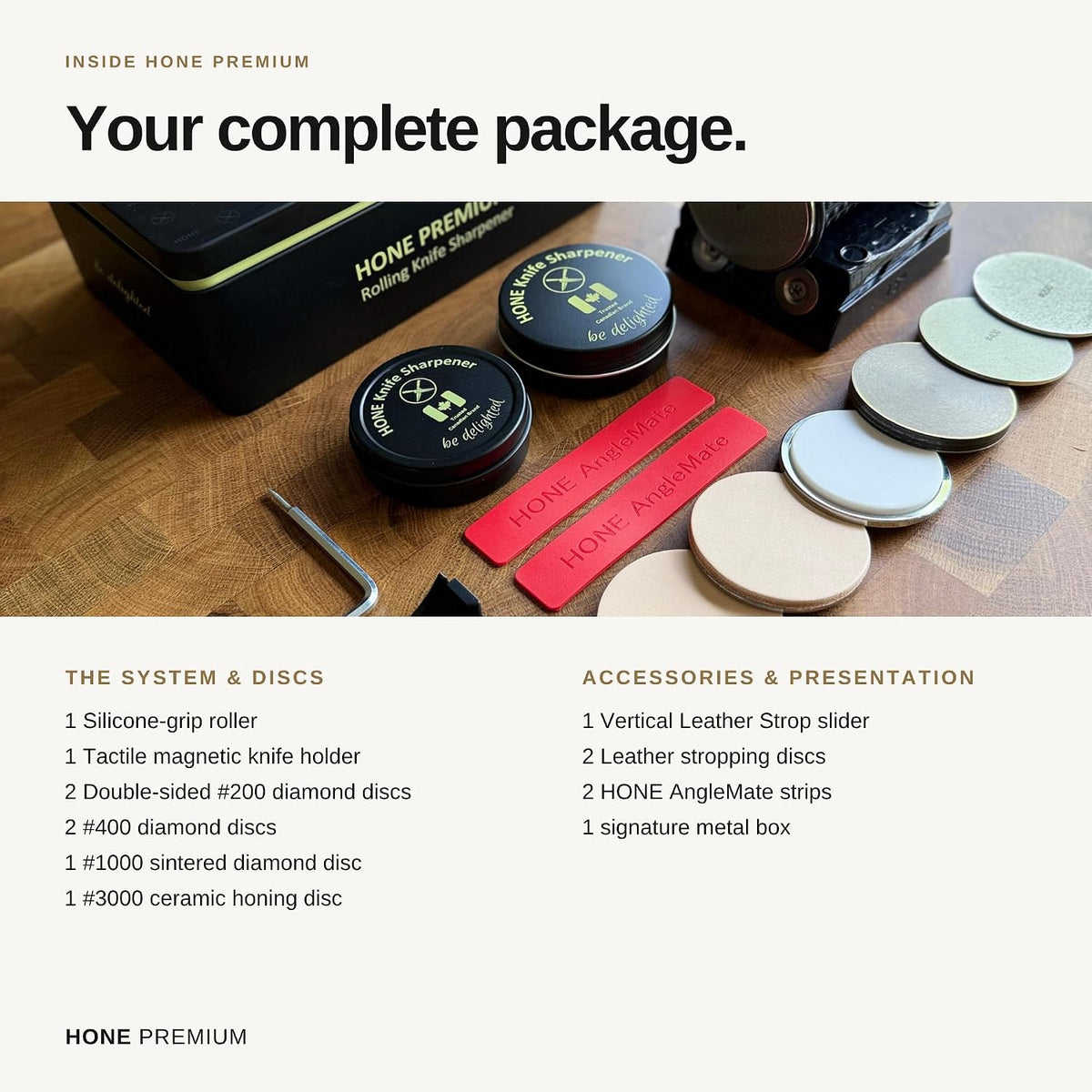HONE PREMIUM — Complete package contents